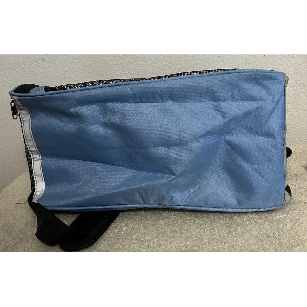Pet Carrier Smal Dog/Cat Purse Tote Handbag Carry Bag ~ FURBABY BLUE ~ Used PB3